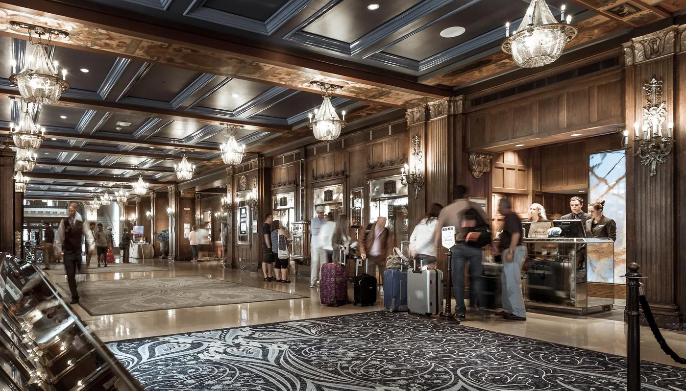Grand hotel lobby