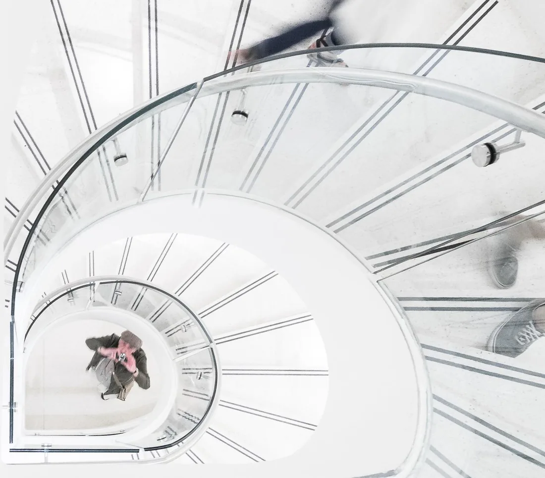 Stair with figures