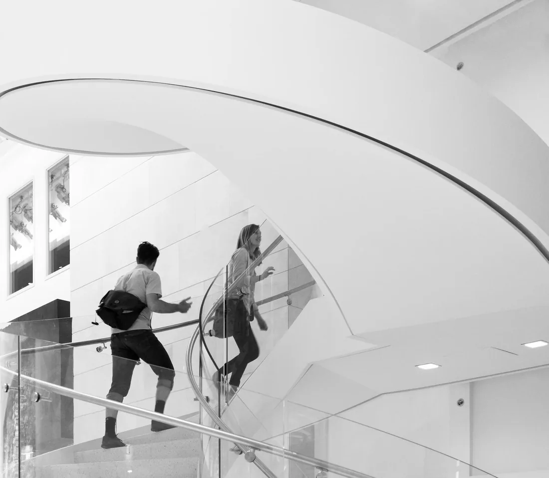 Curved stair soffit