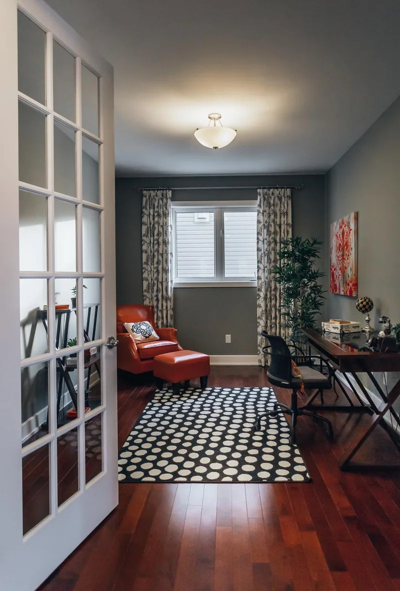 French doors to a sitting room